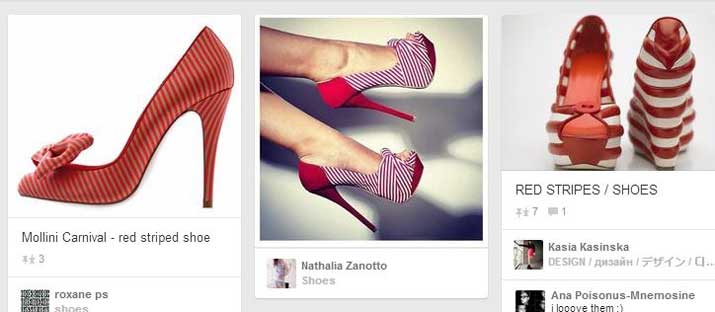 Pinterest shoe search