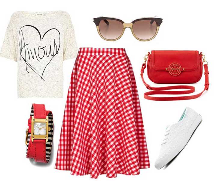 how to wear a midi skirt casually