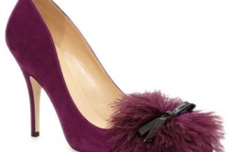Purple suede shoes by Kate Spade