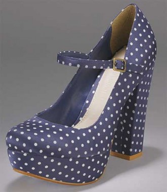 polka dot platform shoes