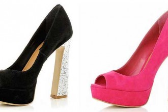 glitter heel peep toe shoes river island