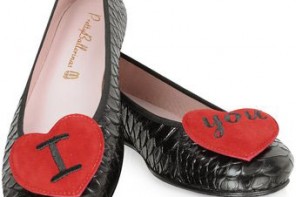 Pretty Ballerinas red heart shoes