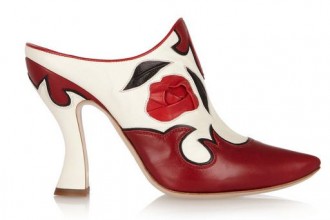 miu miu western leather mules