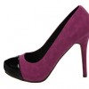 purple toecap pumps