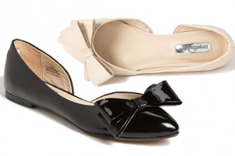 Halogen 'Manda' flats with bow