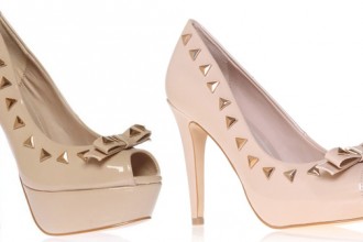 studded bow pumps