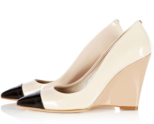 Karen Millen captoe wedge court shoes