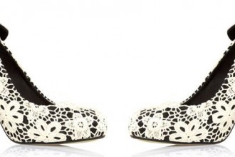 Next lace bow-back court shoes