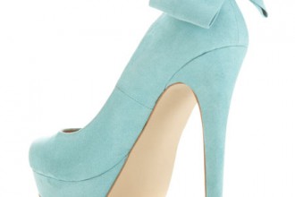 high heel shoes with bow
