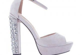 Miss Selfridge crystal embellished platform sandals