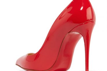 red Christian Louboutin high heel shoes