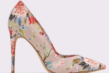 floral print court shoes